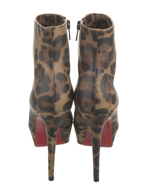 Christian Louboutin Leather Animal Print Boots