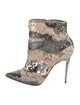 Christian Louboutin Lace Animal Print Boots