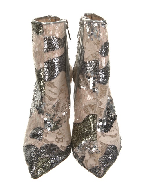 Christian Louboutin Lace Animal Print Boots