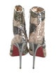 Christian Louboutin Lace Animal Print Boots