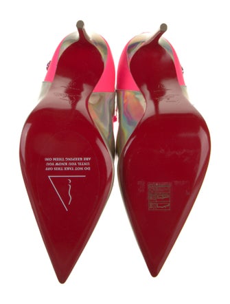 Christian Louboutin Leather Colorblock Pattern Sock Boots