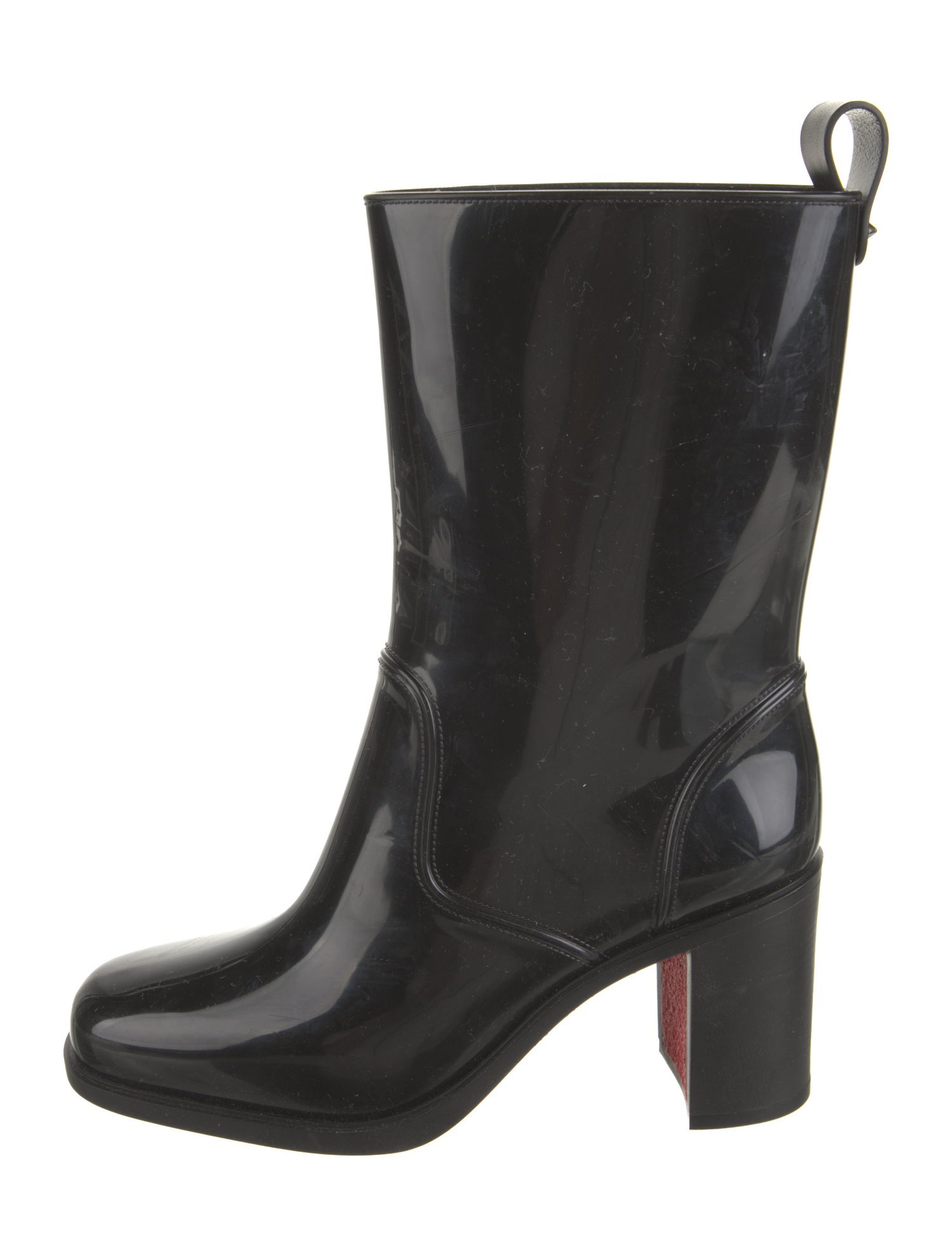 Christian Louboutin Rubber Studded Accents Rain Boots