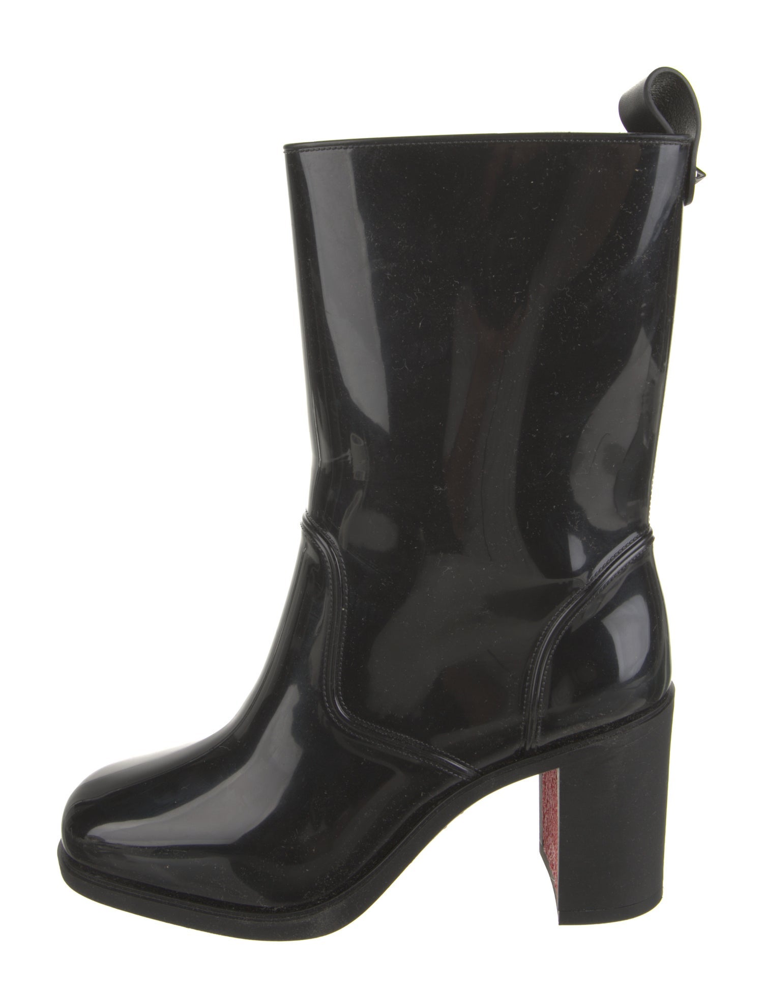 Christian Louboutin Rubber Studded Accents Rain Boots