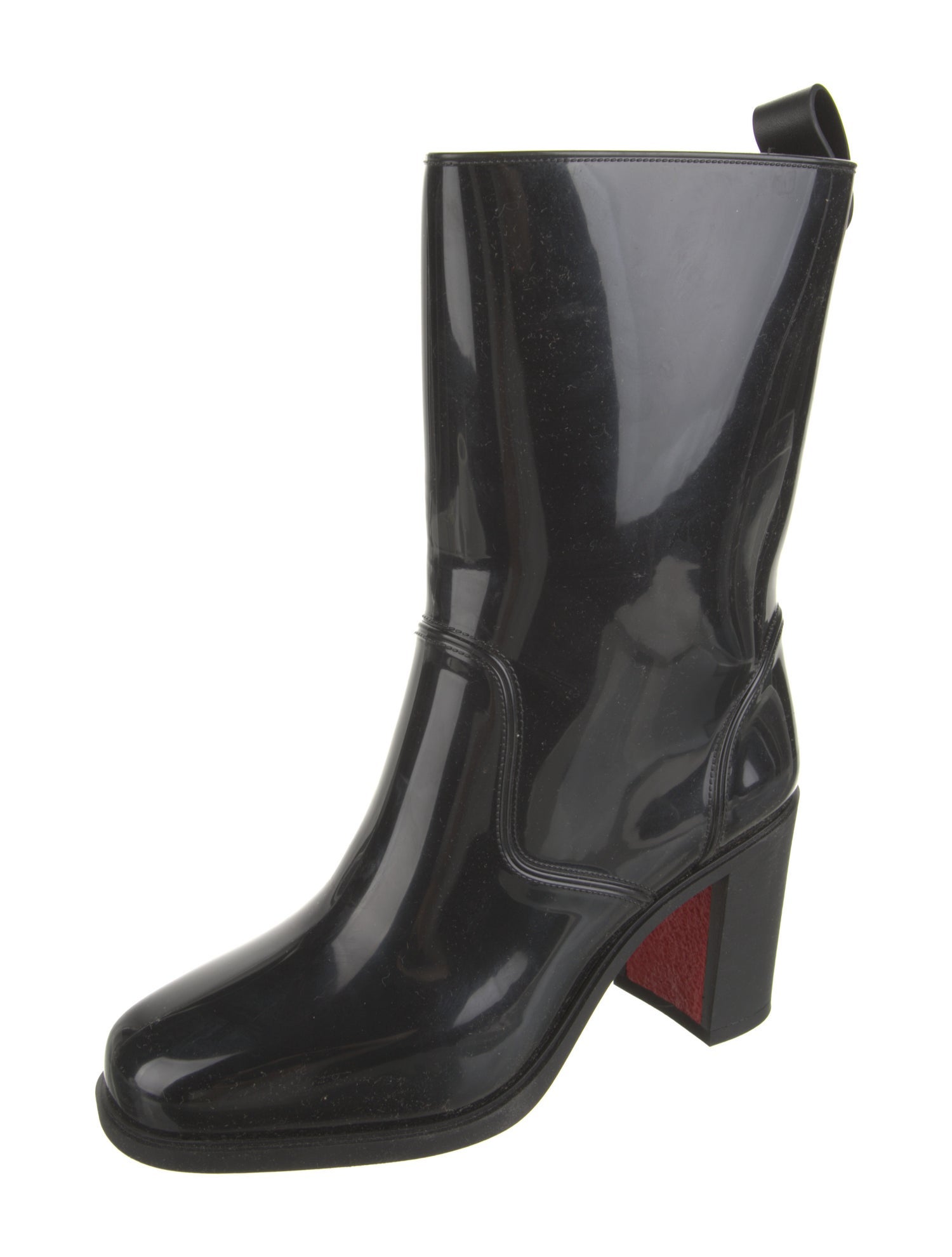 Christian Louboutin Rubber Studded Accents Rain Boots