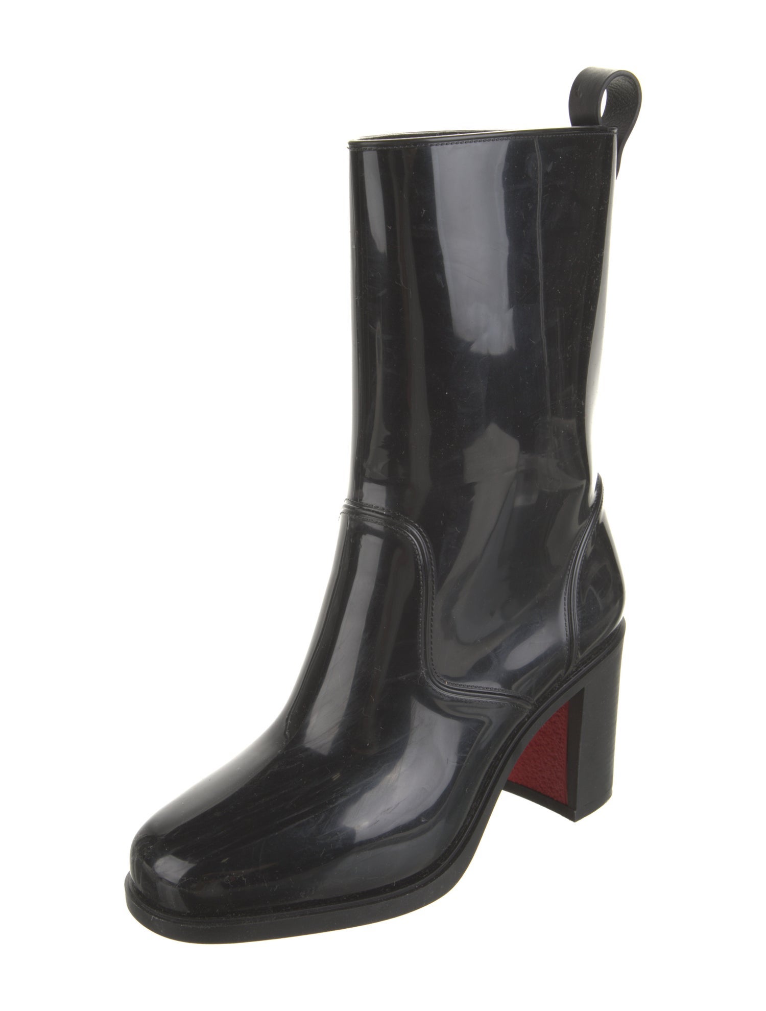 Christian Louboutin Rubber Studded Accents Rain Boots