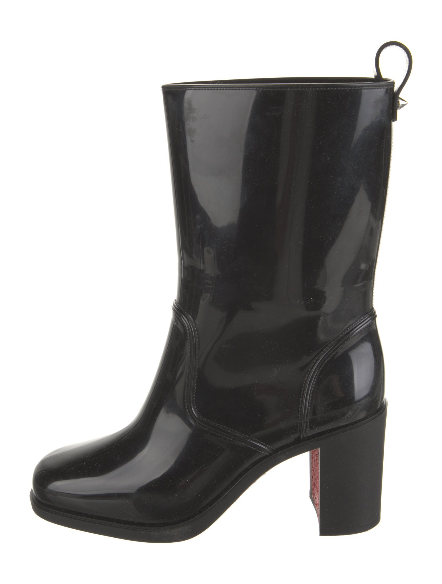 Christian Louboutin Rubber Studded Accents Rain Boots