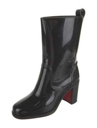 Christian Louboutin Rubber Studded Accents Rain Boots