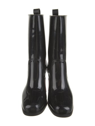 Christian Louboutin Rubber Studded Accents Rain Boots