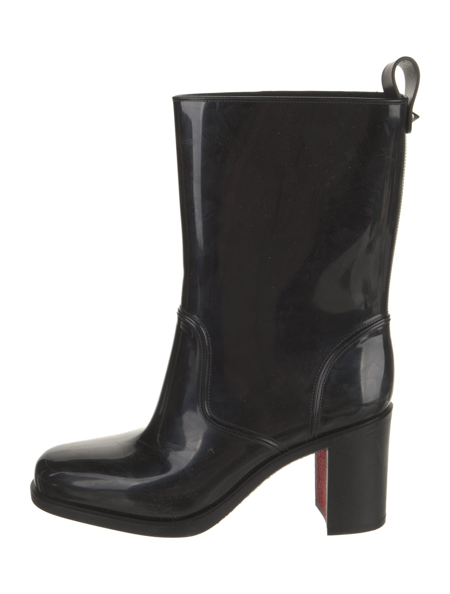 Christian Louboutin Rubber Studded Accents Rain Boots