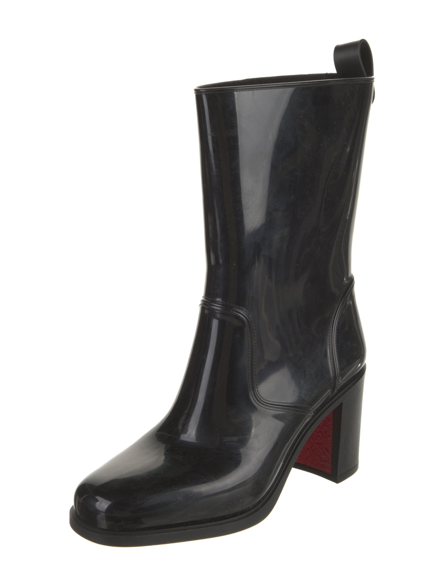 Christian Louboutin Rubber Studded Accents Rain Boots
