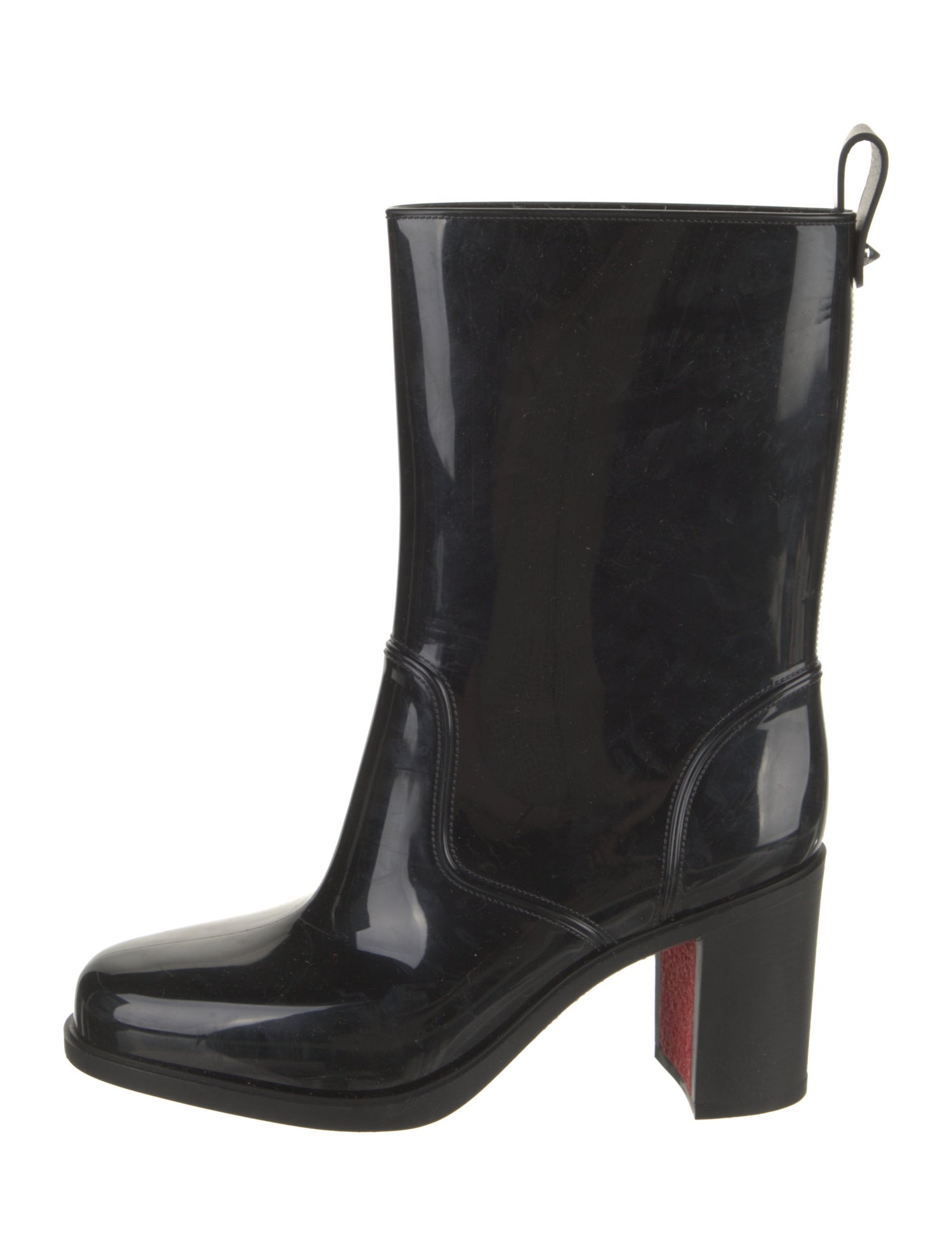 Christian Louboutin Rubber Studded Accents Rain Boots
