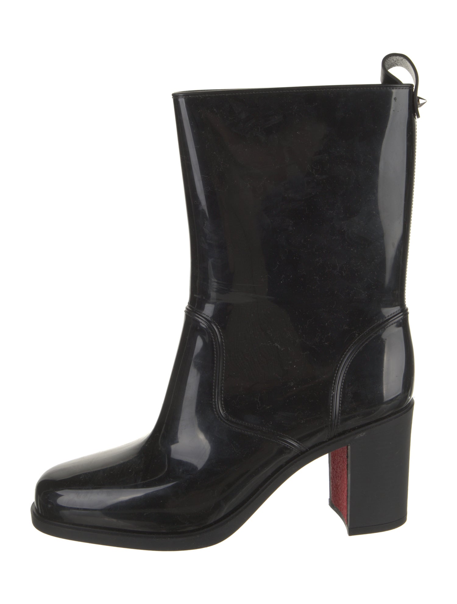 Christian Louboutin Rubber Studded Accents Rain Boots