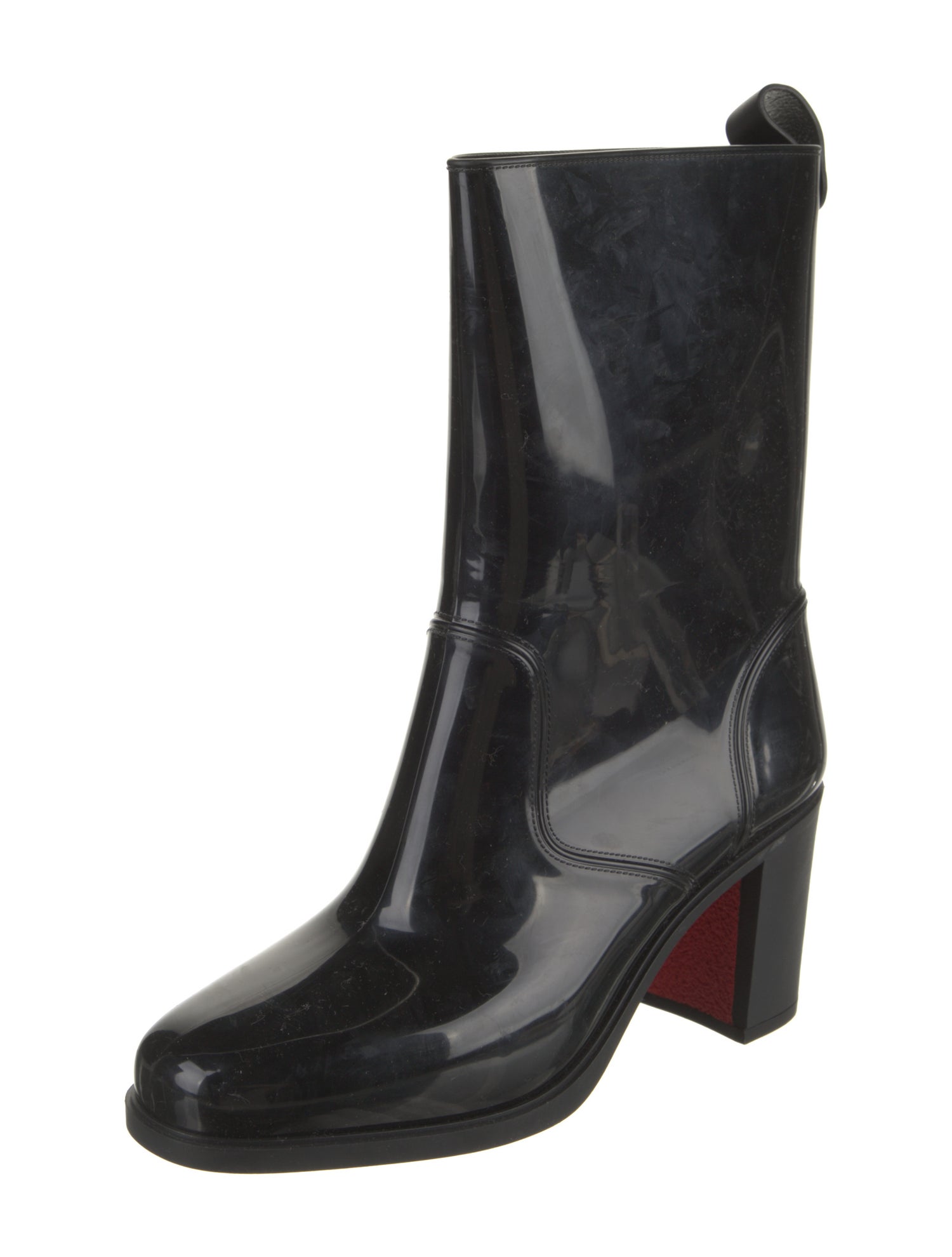 Christian Louboutin Rubber Studded Accents Rain Boots