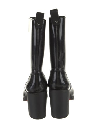 Christian Louboutin Leather Studded Accents Rain Boots