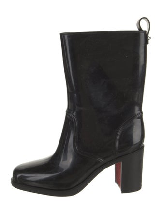 Christian Louboutin Rubber Studded Accents Rain Boots