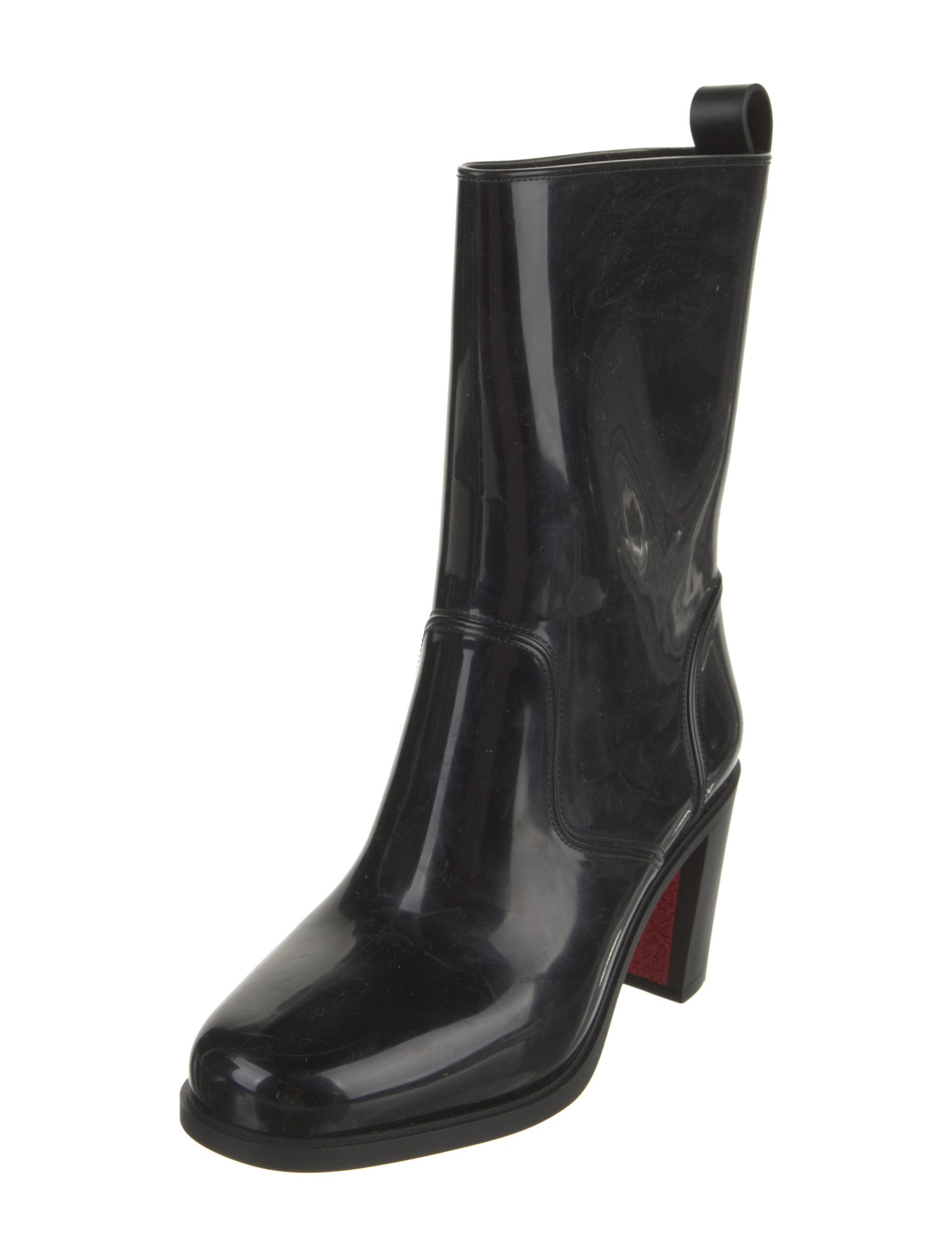 Christian Louboutin Rubber Studded Accents Rain Boots