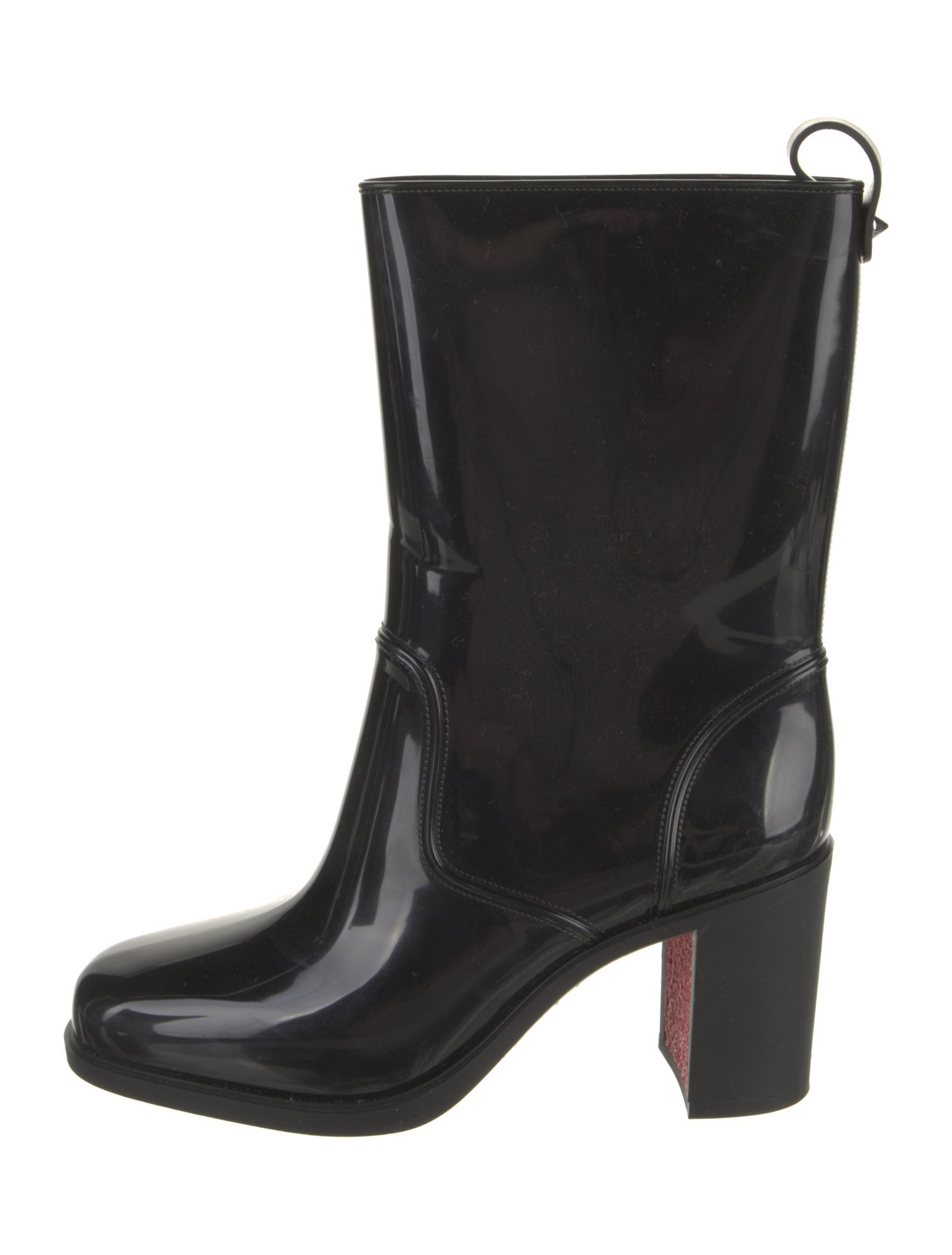 Christian Louboutin Rubber Studded Accents Rain Boots