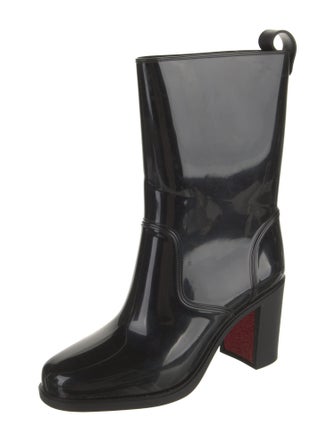 Christian Louboutin Rubber Studded Accents Rain Boots