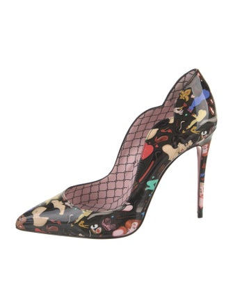 Christian Louboutin Patent Leather Printed D'Orsay Pumps
