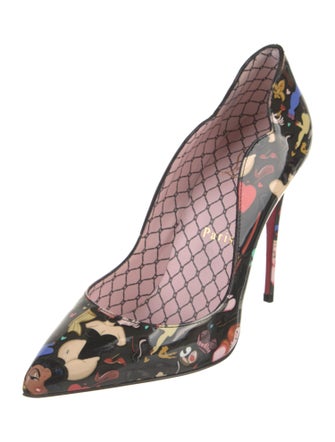 Christian Louboutin Patent Leather Printed D'Orsay Pumps