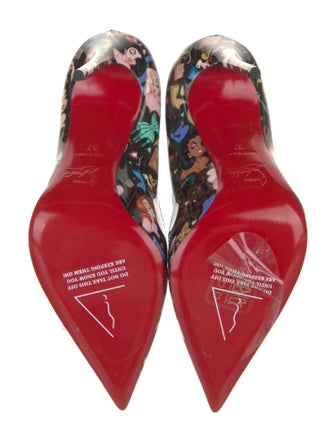Christian Louboutin Patent Leather Printed D'Orsay Pumps