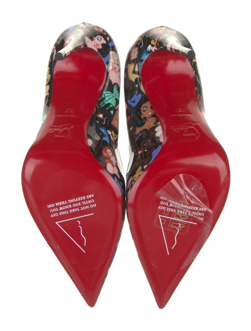 Christian Louboutin Patent Leather Printed D'Orsay Pumps
