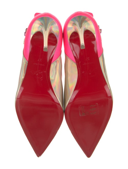 Christian Louboutin Leather Floral Print Sock Boots