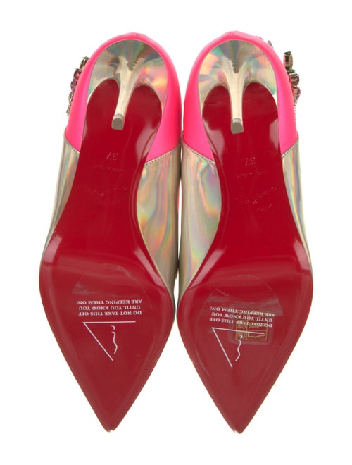 Christian Louboutin Leather Floral Print Sock Boots