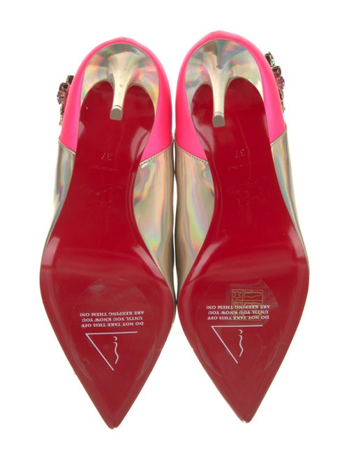 Christian Louboutin Leather Floral Print Sock Boots