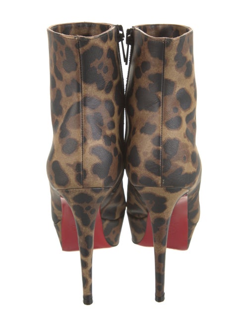 Christian Louboutin Leather Animal Print Boots