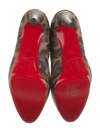 Christian Louboutin Leather Animal Print Boots