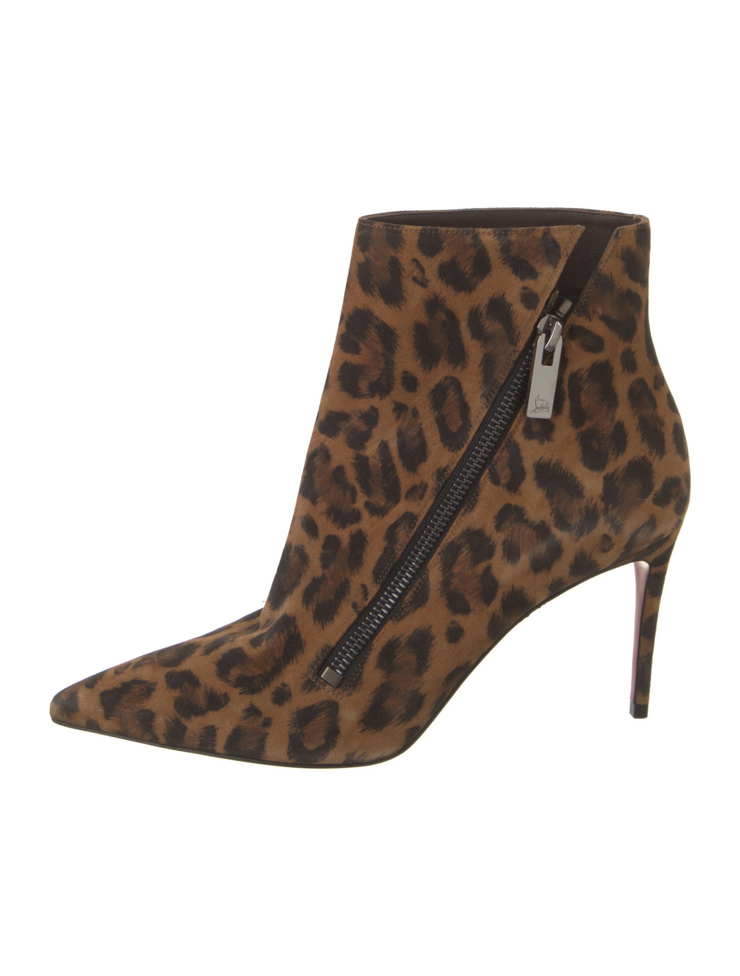 Christian Louboutin Suede Animal Print Boots