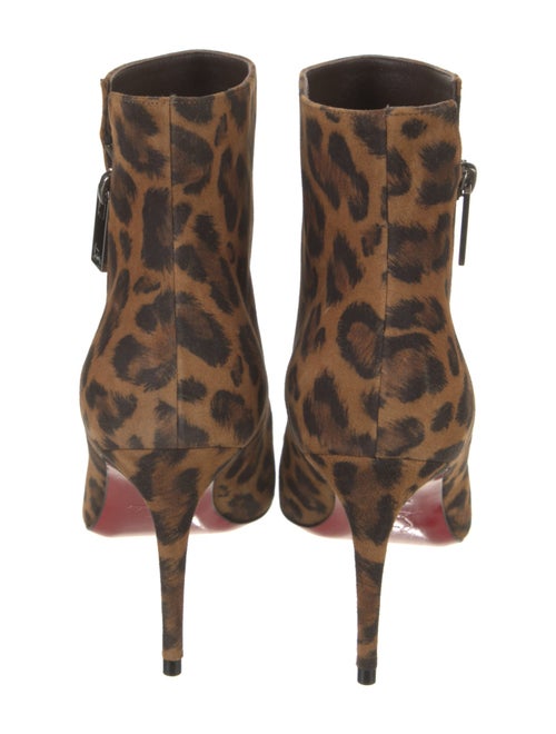 Christian Louboutin Suede Animal Print Boots