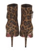 Christian Louboutin Suede Animal Print Boots