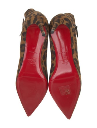 Christian Louboutin Suede Animal Print Boots