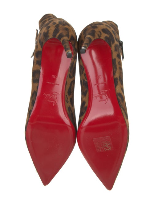 Christian Louboutin Suede Animal Print Boots