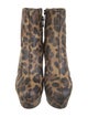 Christian Louboutin Leather Animal Print Boots