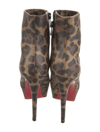 Christian Louboutin Leather Animal Print Boots
