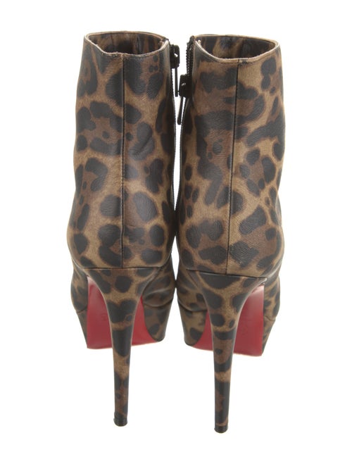 Christian Louboutin Leather Animal Print Boots