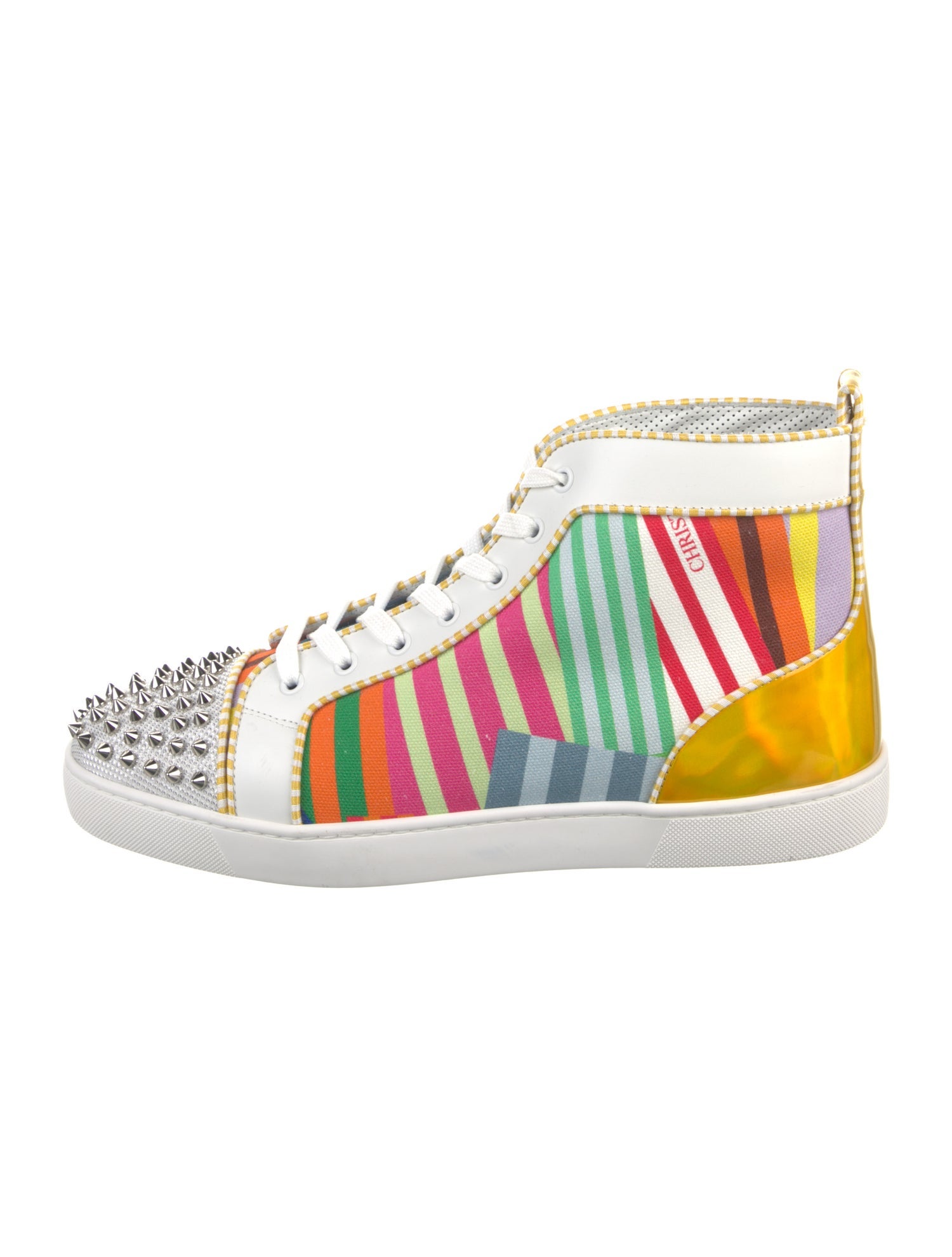 Christian Louboutin Spike Accents Canvas Sneakers