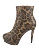 Christian Louboutin Leather Animal Print Boots