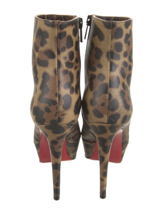 Christian Louboutin Leather Animal Print Boots