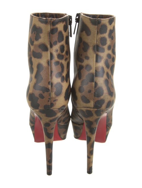 Christian Louboutin Leather Animal Print Boots