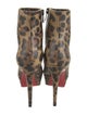 Christian Louboutin Leather Animal Print Boots
