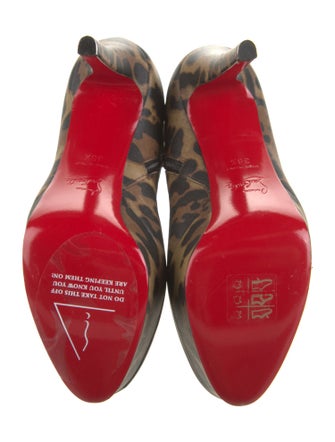 Christian Louboutin Leather Animal Print Boots