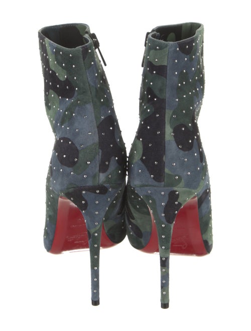 Christian Louboutin Suede Camouflage Print Boots
