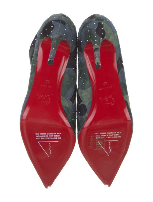 Christian Louboutin Suede Camouflage Print Boots