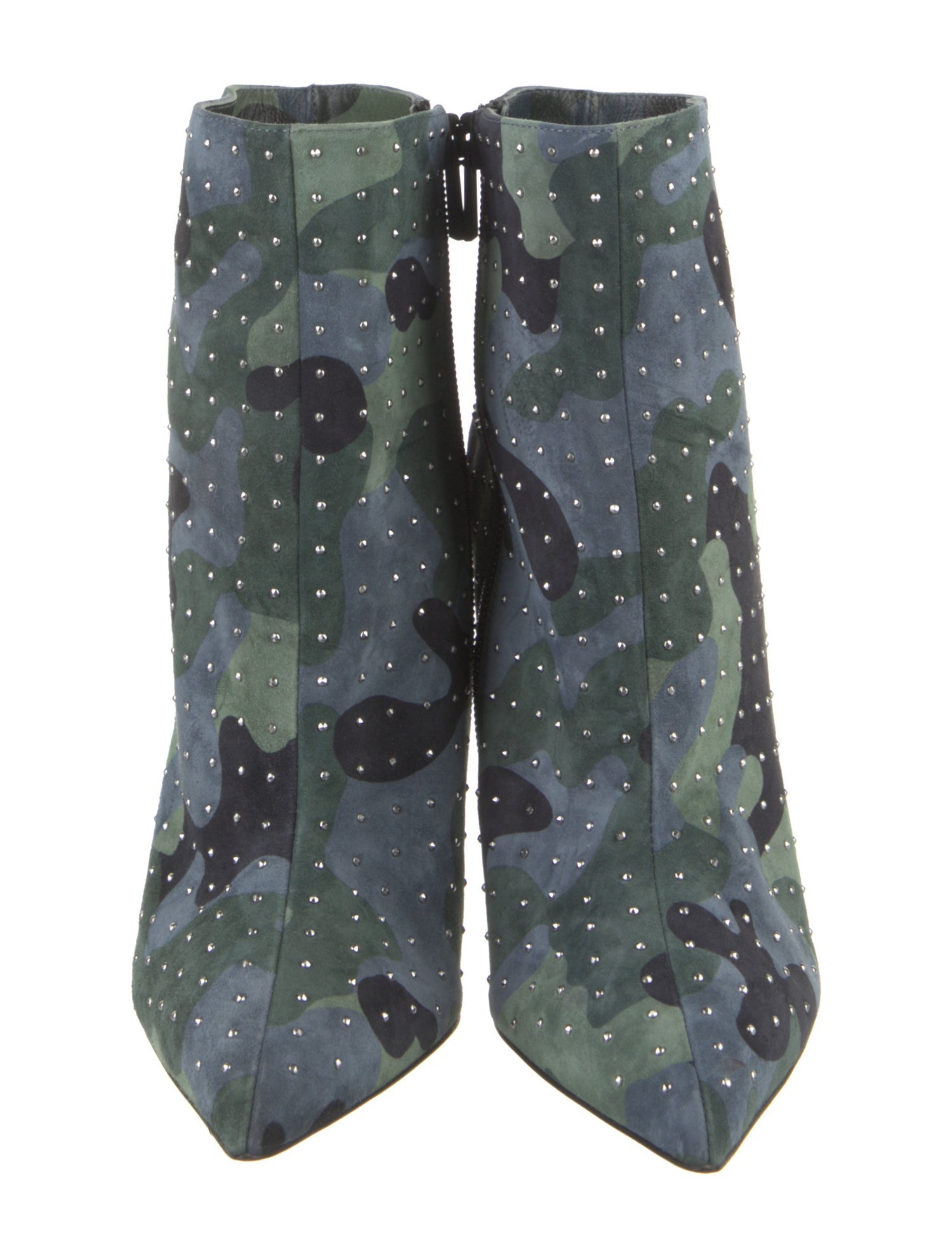 Christian Louboutin Suede Floral Print Boots