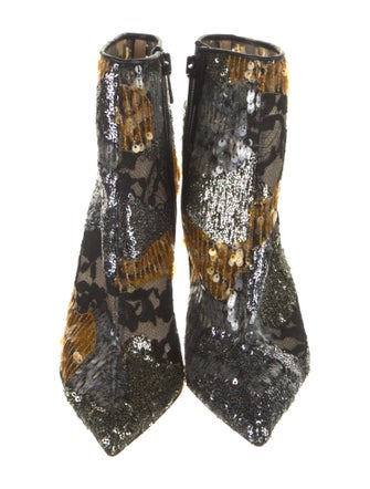 Christian Louboutin Patterned Sequin Embellishments Boots