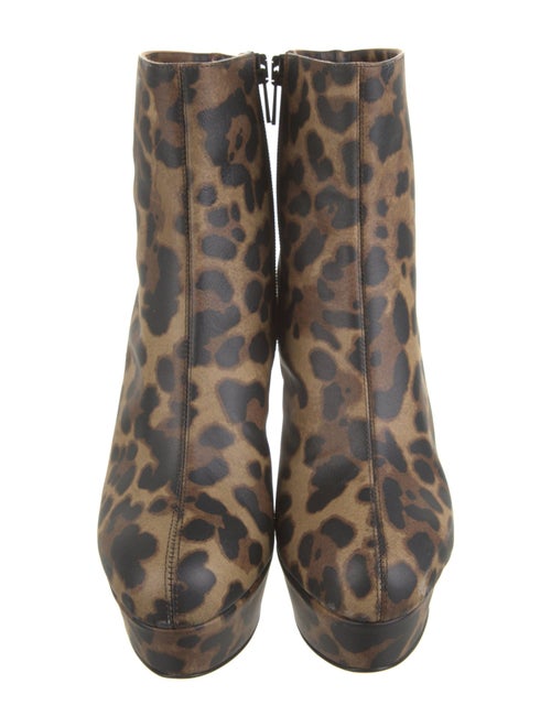 Christian Louboutin Leather Animal Print Boots